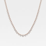 Shop Round Cut Moissanite Diamond Tennis 18k Gold Necklace