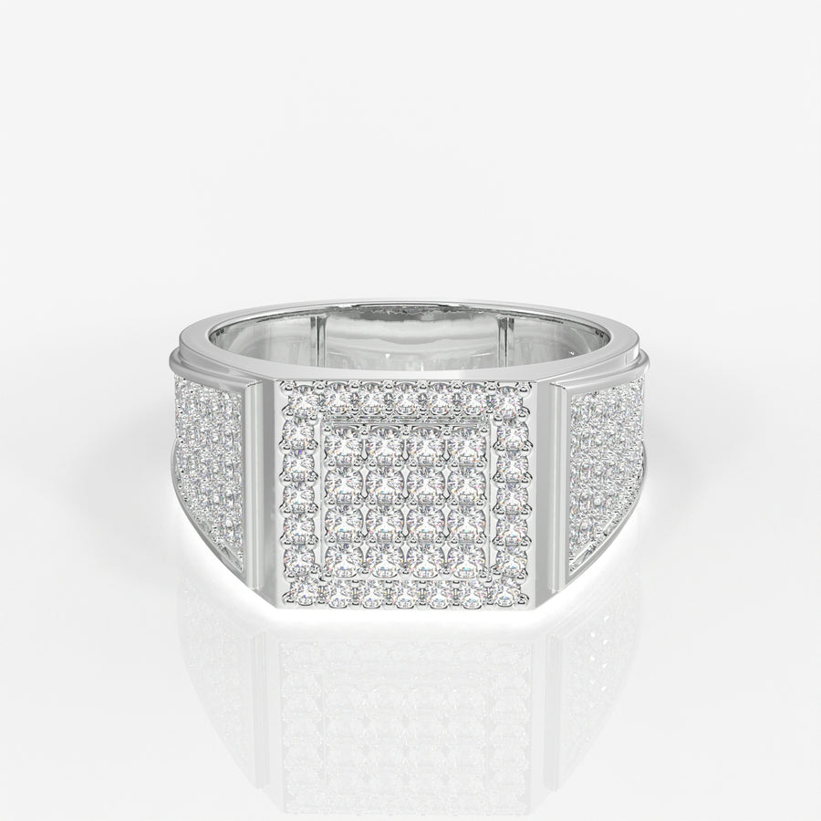 Shop Royal Grid Lab Grown Diamond Men's 14K Yellow Gold Ring