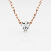 Shop Trillion Cut Lab Grown Diamond Solitaire 14k Gold Pendant
