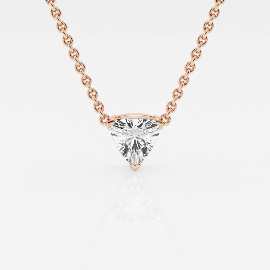 Shop Trillion Cut Lab Grown Diamond Solitaire 14k Gold Pendant