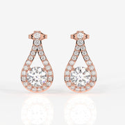 Shop Twilight Sparkle Lab Grown Drop 14k Gold Earrings