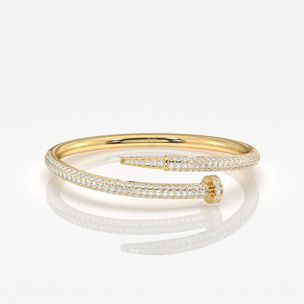 Simple and Elegant Round Cut Moissanite Diamond Sterling Silver Bracelet