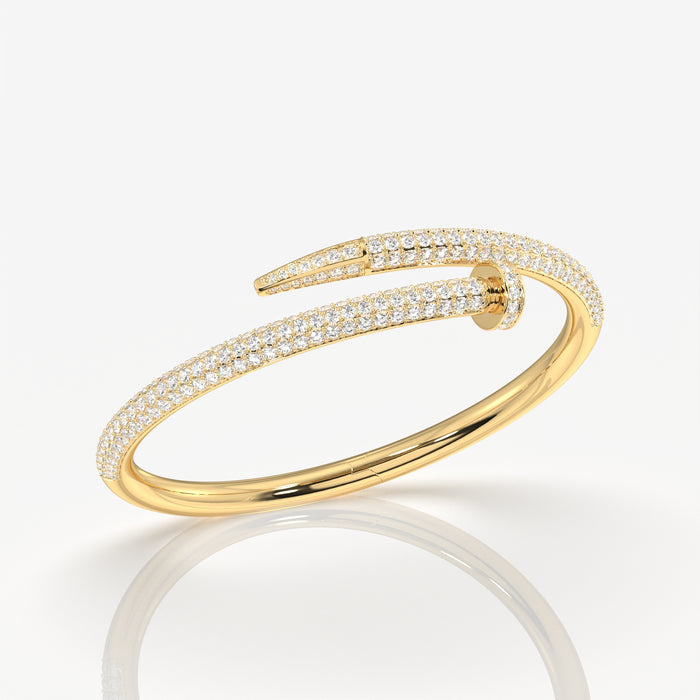 Simple and Elegant Round Cut Moissanite Diamond Sterling Silver Bracelets