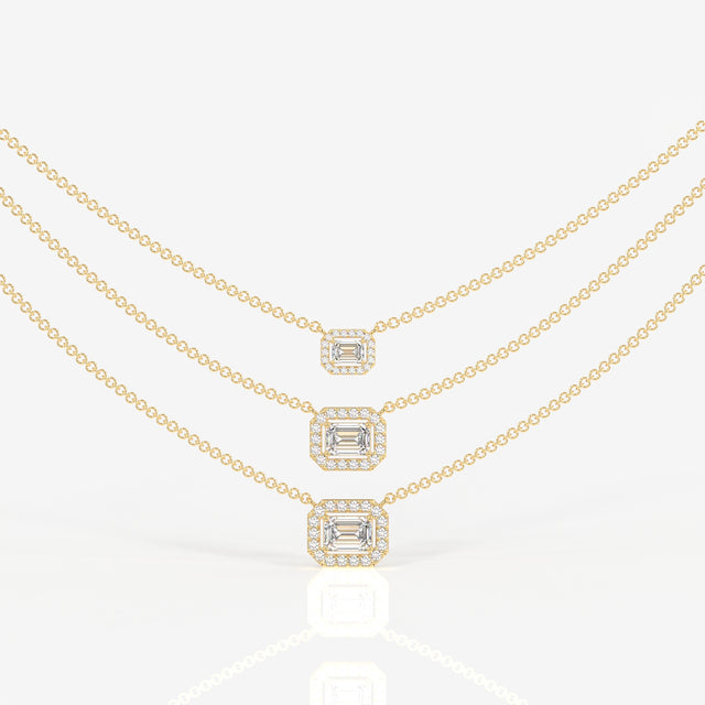 Solara Lab Grown Diamond Elegant 14k Gold Necklace