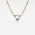 Trillion Cut Lab Grown Diamond Solitaire 14k Gold Pendant
