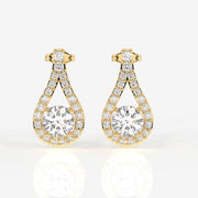 Twilight Sparkle Lab Grown Drop 14k Gold Earrings