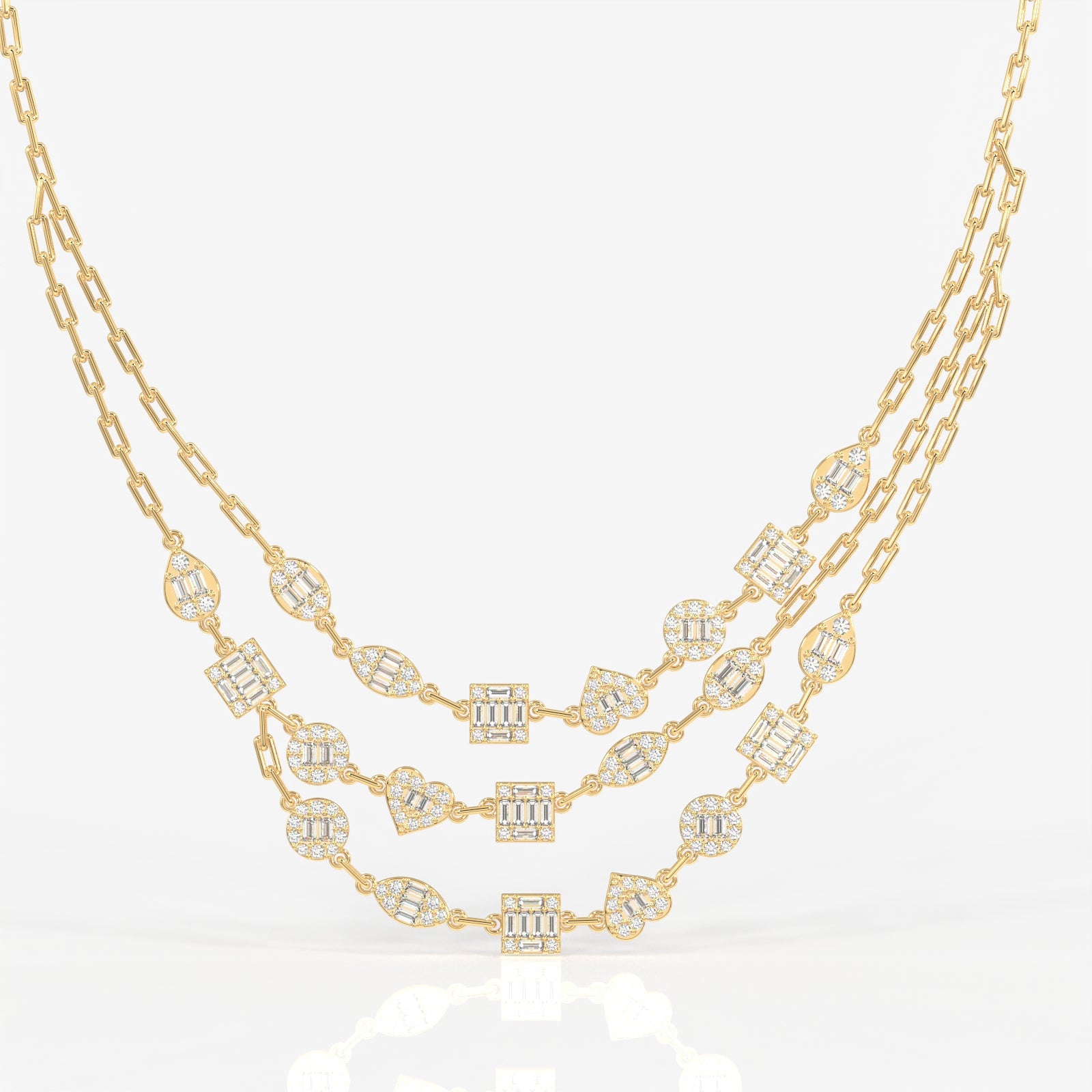 Valencia Lab Grown Diamond Choker 14k Gold Necklace