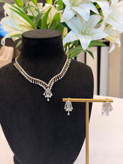 Majestic Sparkle Moissanite Diamond Sterling Silver Necklace