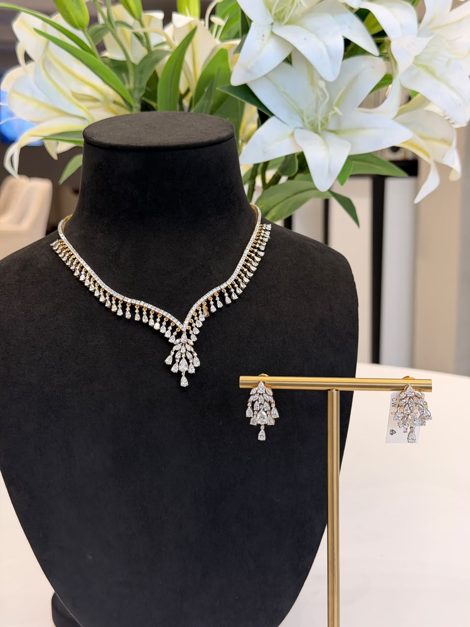 Majestic Sparkle Moissanite Diamond Sterling Silver Necklace