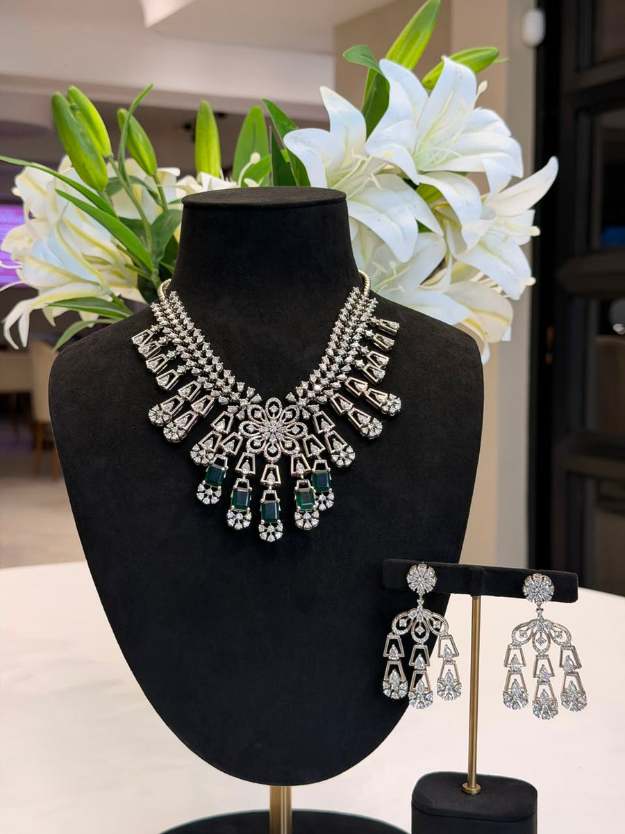 Evermore Diamond Moissanite Diamond 18K Gold Necklace