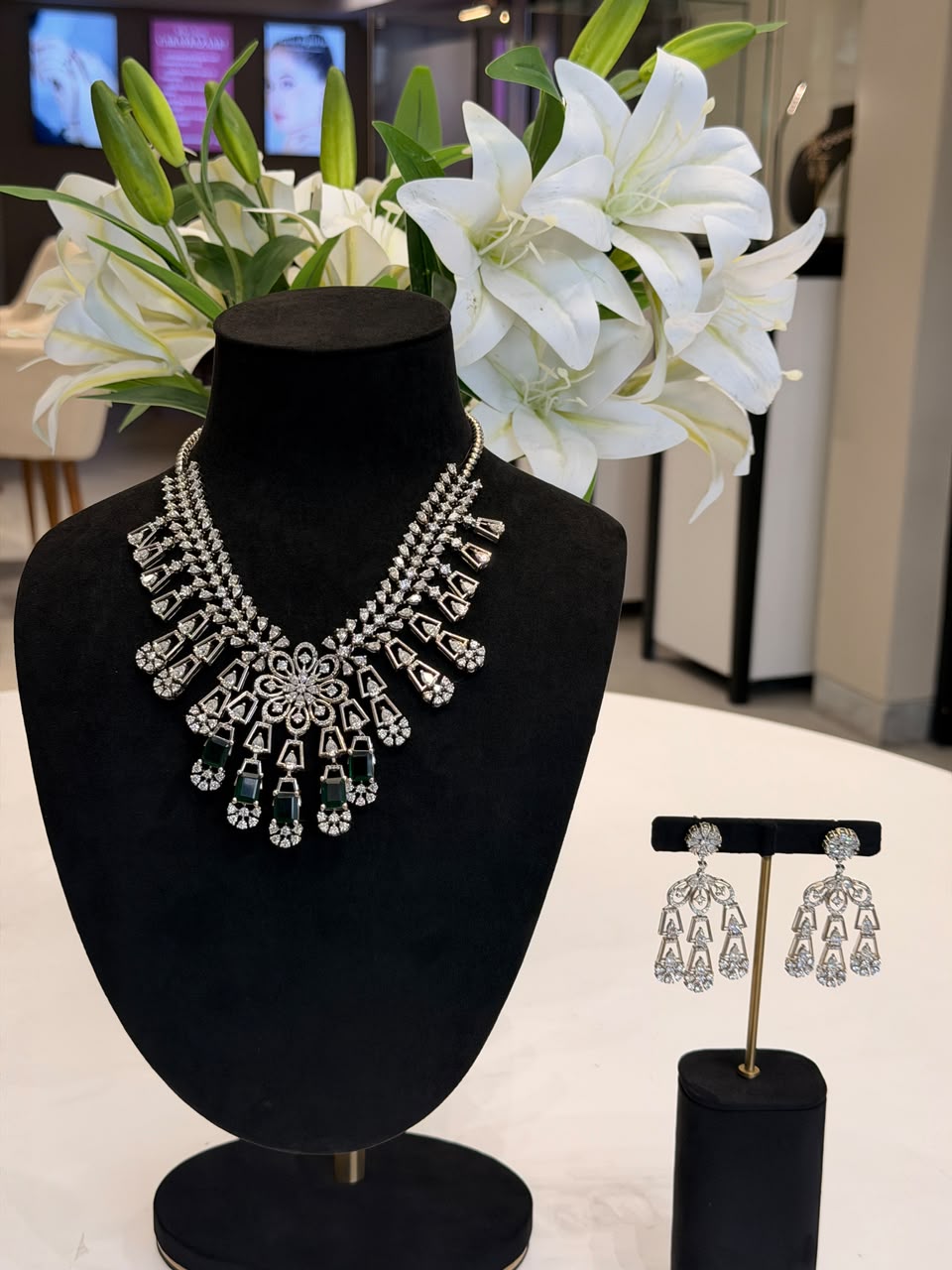 Evermore Diamond Moissanite Diamond 18K Gold Necklace