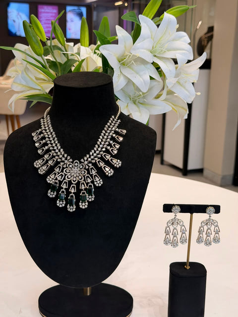Evermore Diamond Moissanite Diamond 14K Gold Necklace