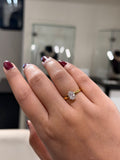 Oval Cut Lab Grown Diamond Solitaire 14K Gold Ring