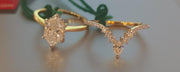 Dutch Marquise Lab Grown Diamond Stackable 14k Gold Ring