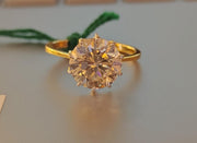 Round Cut Lab Grown Diamond Hidden Halo 14k Ring