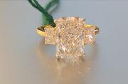 Radiant Trilogy Lab Grown Diamond 14k Gold Ring