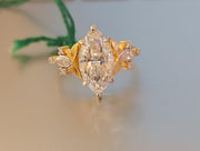 Marquise Cut Lab Grown Diamond 14k Gold Ring