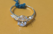round cut lab grown diamond 14k gold ring