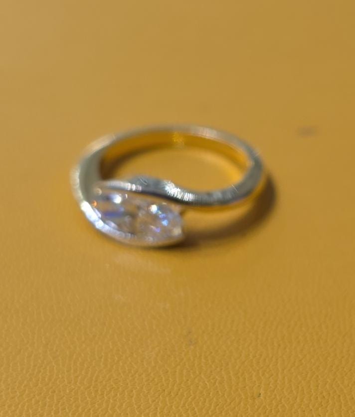 Marquise cut lab grown diamond 14k ring