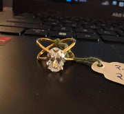 Oval Cut Lab Grown Diamond 14K Engagment Gold Ring