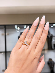 Toi Et Moi Pear & Round Cut Lab Grown Diamond Engagement 14K Gold Ring