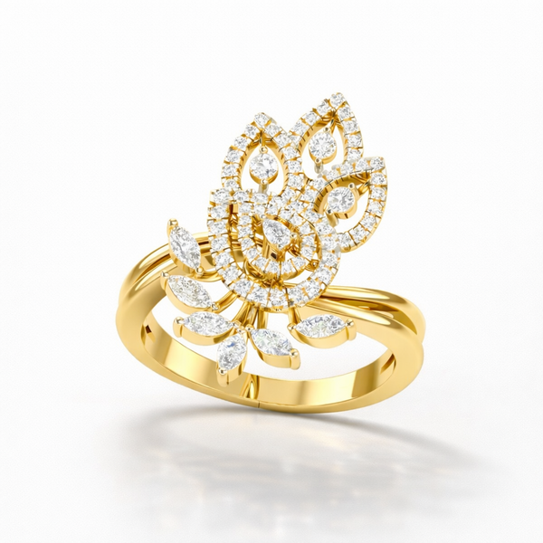 Women's Lab Grown Diamond Daily Wear 14K Gold Ring