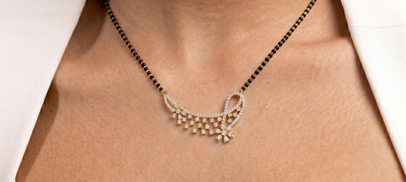 Lab Grown Diamond Mangalsutra Designs For The Modern Bride