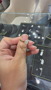 Oval Cut Lab Grown Diamond Solitaire 14K Gold Ring