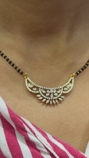 Women's  Lab Grown Diamond 14K Gold Mangalsutra