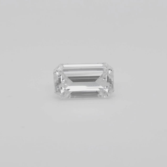 Emerald Cut Certified Moissanite Diamond D VVS1