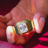 Ultimate Prestige Moissanite Diamond Men's Sterling Silver Ring