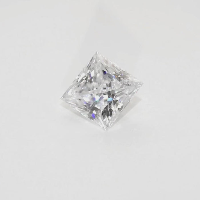 Princess Cut Certified Moissanite Diamond D VVS1