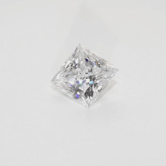 Princess Cut Certified Moissanite Diamond D VVS1