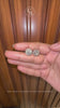 Round Cut Moissanite Diamond Halo Stud 14k Gold Earrings
