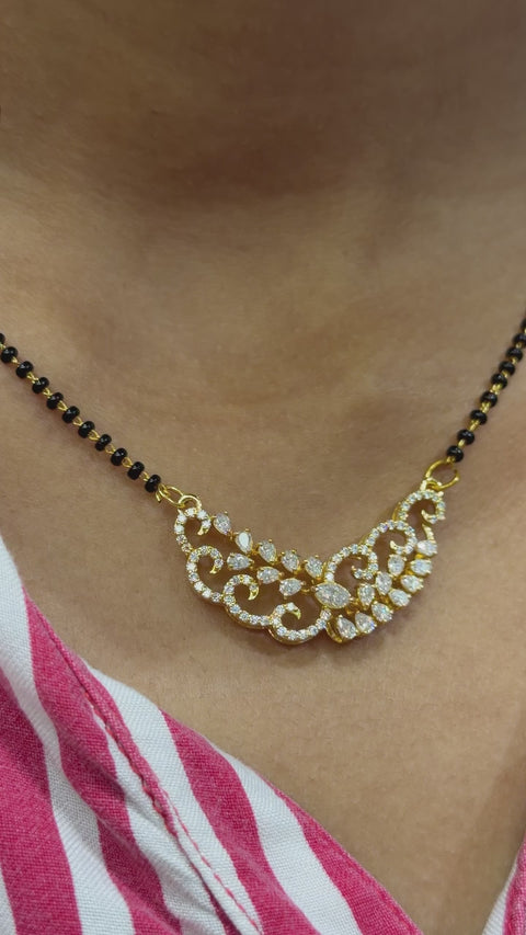 Women's Lab Grown Diamond 14K Gold Mangalsutra