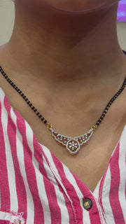 Women's Moissanite Diamond Sterling Silver Mangalsutra