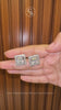 Princess Cut Lab Grown Diamond Halo Stud 14k Gold Earrings