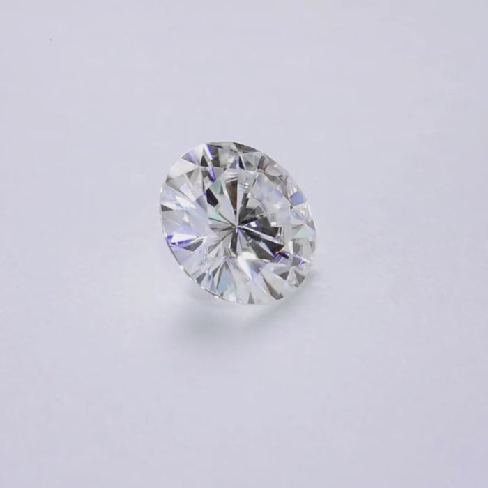 Round Cut Certified Moissanite Diamond D VVS1