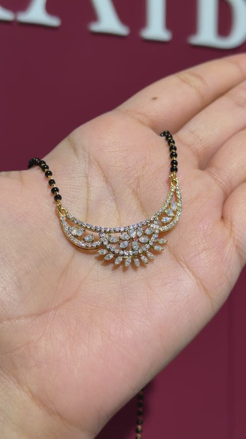 Women's  Moissanite Diamond 14K Gold Mangalsutra