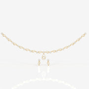Round Cut Moissanite Diamond Wedding Sterling Silver Necklace