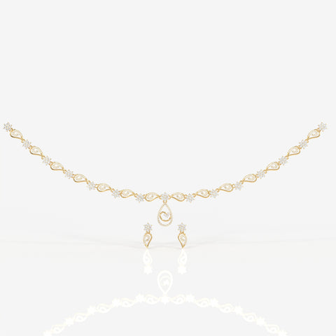 Round Cut Moissanite Diamond Wedding Sterling Silver Necklace