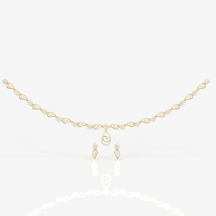 Round Cut Moissanite Diamond Wedding Sterling Silver Necklace