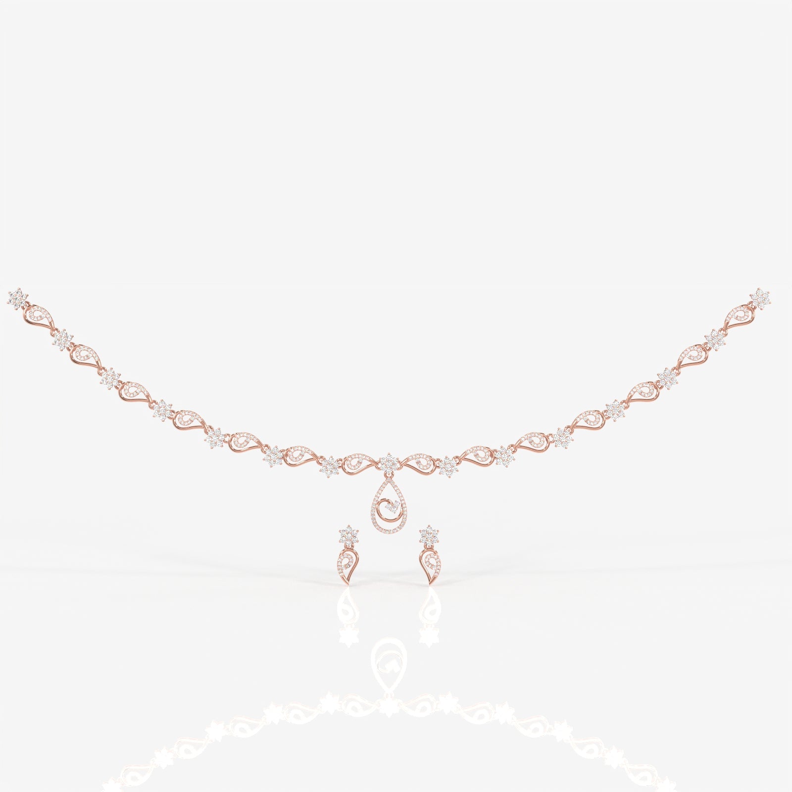 Round Cut Moissanite Diamond Wedding Sterling Silver Necklace