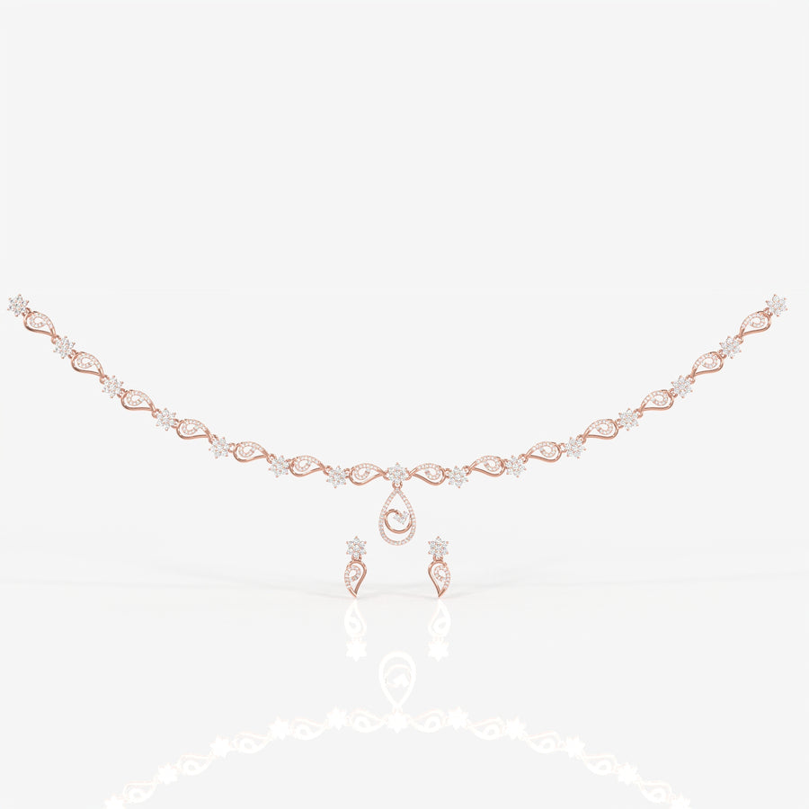 Round Cut Moissanite Diamond Wedding Sterling Silver Necklace