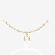 Round Cut Moissanite Diamond Wedding Sterling Silver Necklace