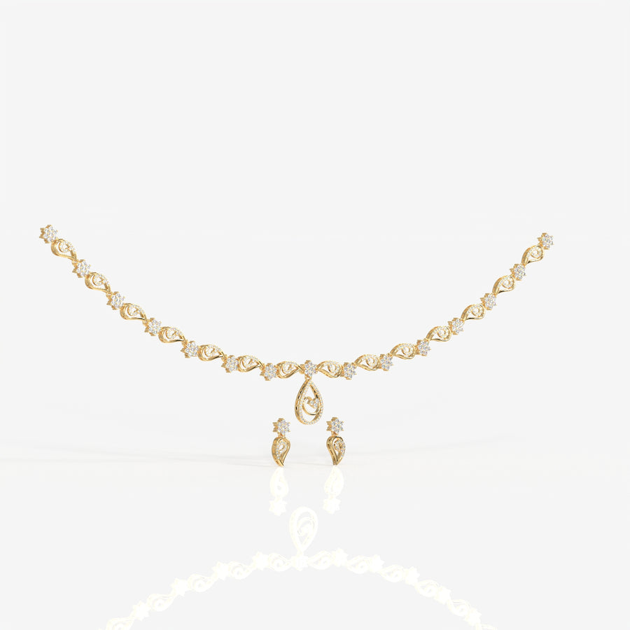 Round Cut Moissanite Diamond Wedding Sterling Silver Necklace