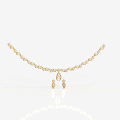 Round Cut Moissanite Diamond Wedding Sterling Silver Necklace