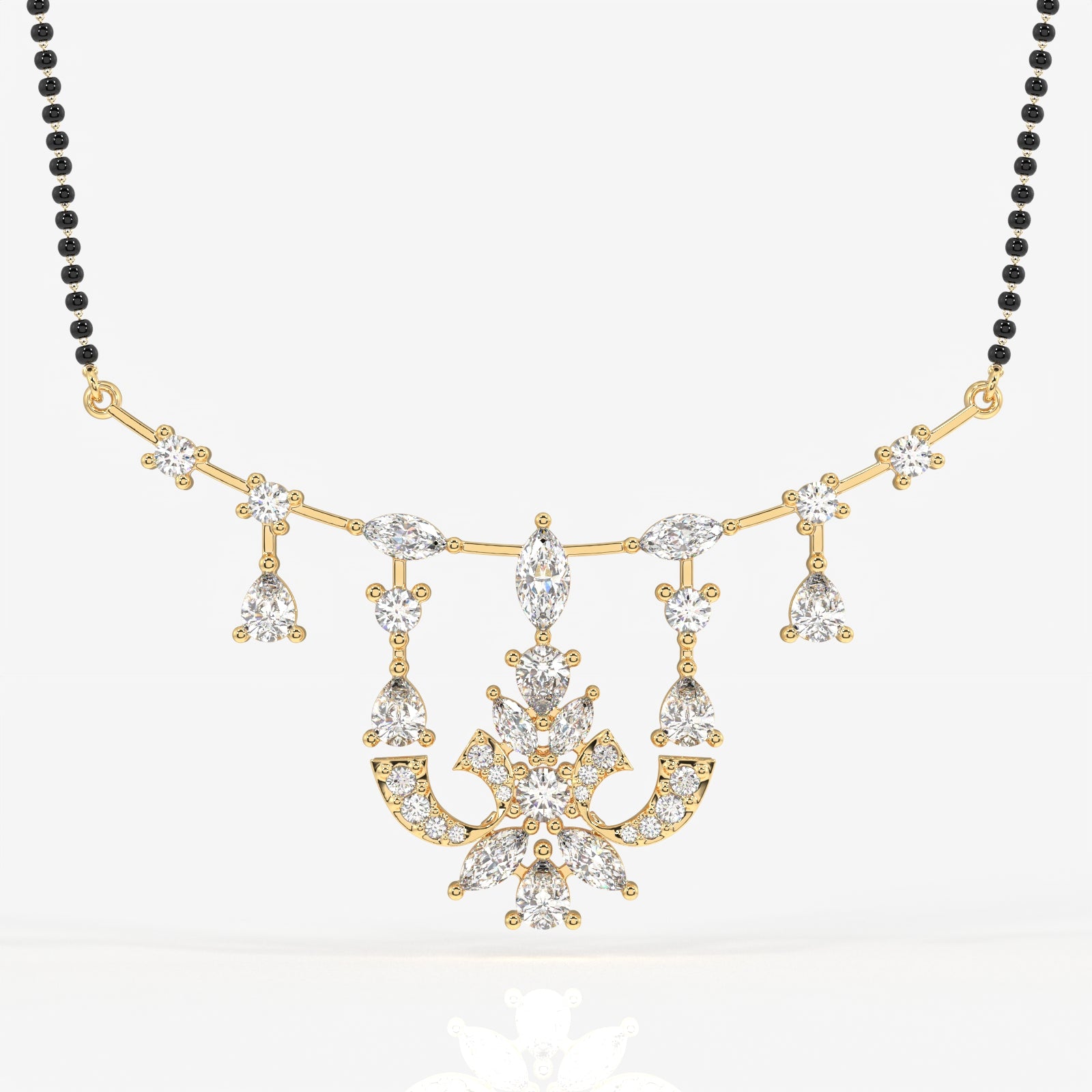 Women's Lab Grown Diamond 14K Gold Mangalsutra