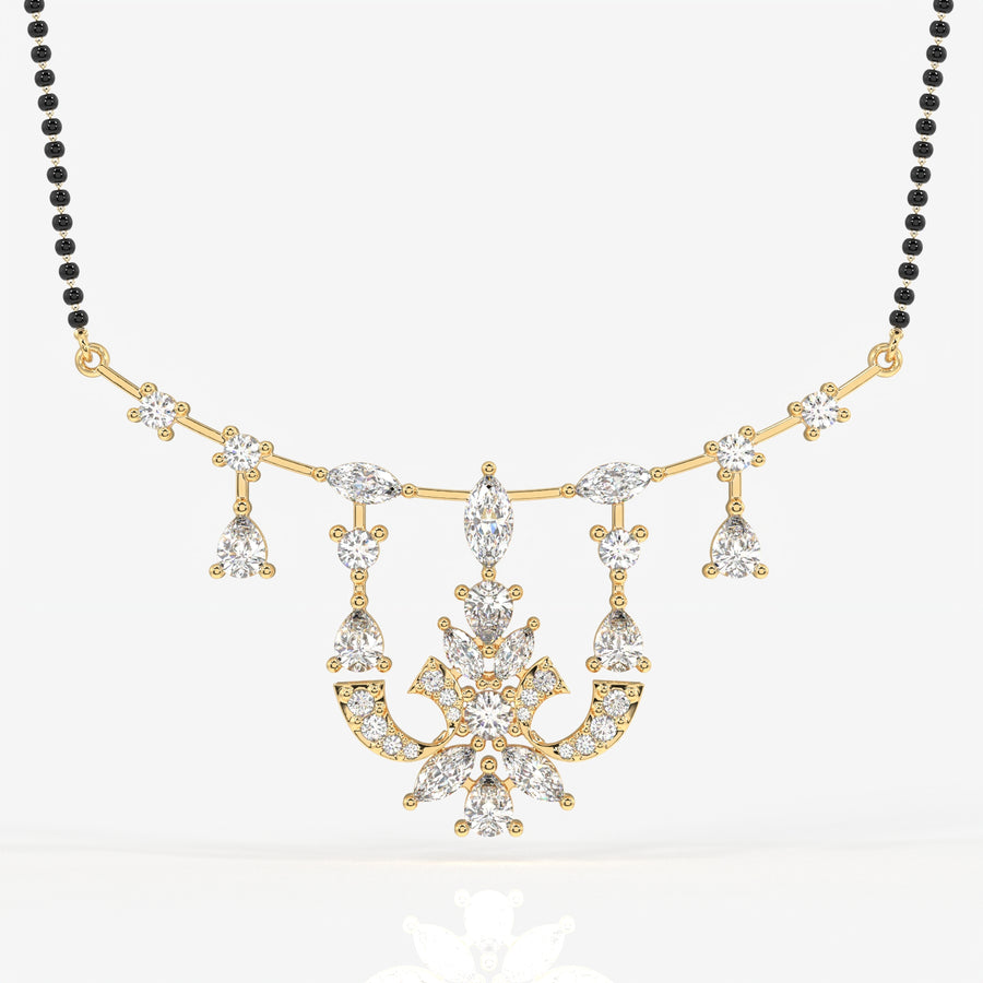 Women's Lab Grown Diamond 14K Gold Mangalsutra