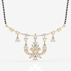 Women's Moissanite Diamond Sterling Silver Mangalsutra